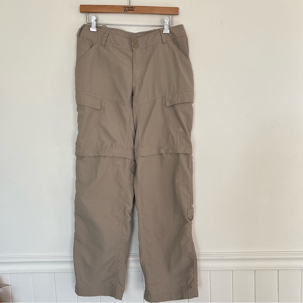 North Face Women Nylon Hiking Pants 2in1 Convertible Shorts Size 8 Outdoor *D64